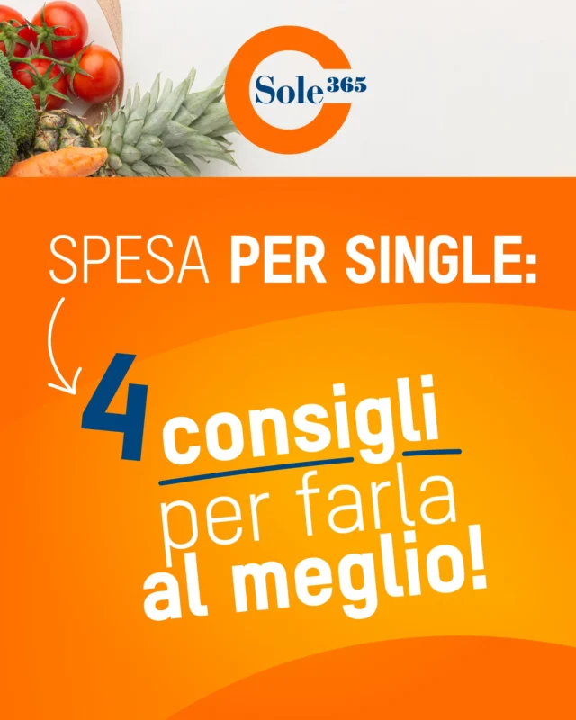 Spesa da single? 
Ecco come renderla facile, veloce e senza sprechi! 🛒

Avete altri consigli da suggerire? 

#sole365